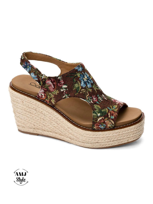 Corky's Freddie Brocade - Rust Floral