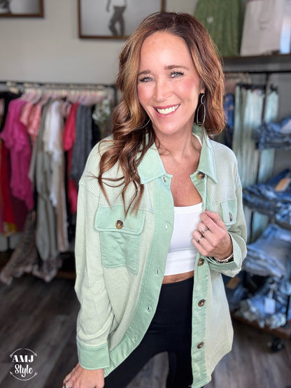 Jaylie Washed Knit Jacket