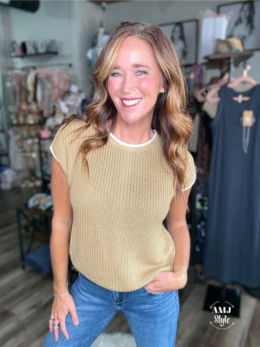 Toasted Marshmallow Sweater Top