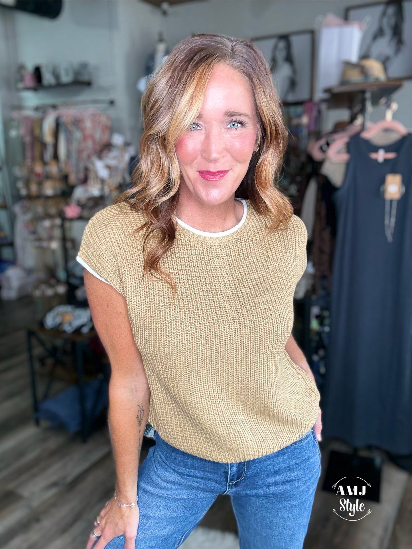 Toasted Marshmallow Sweater Top