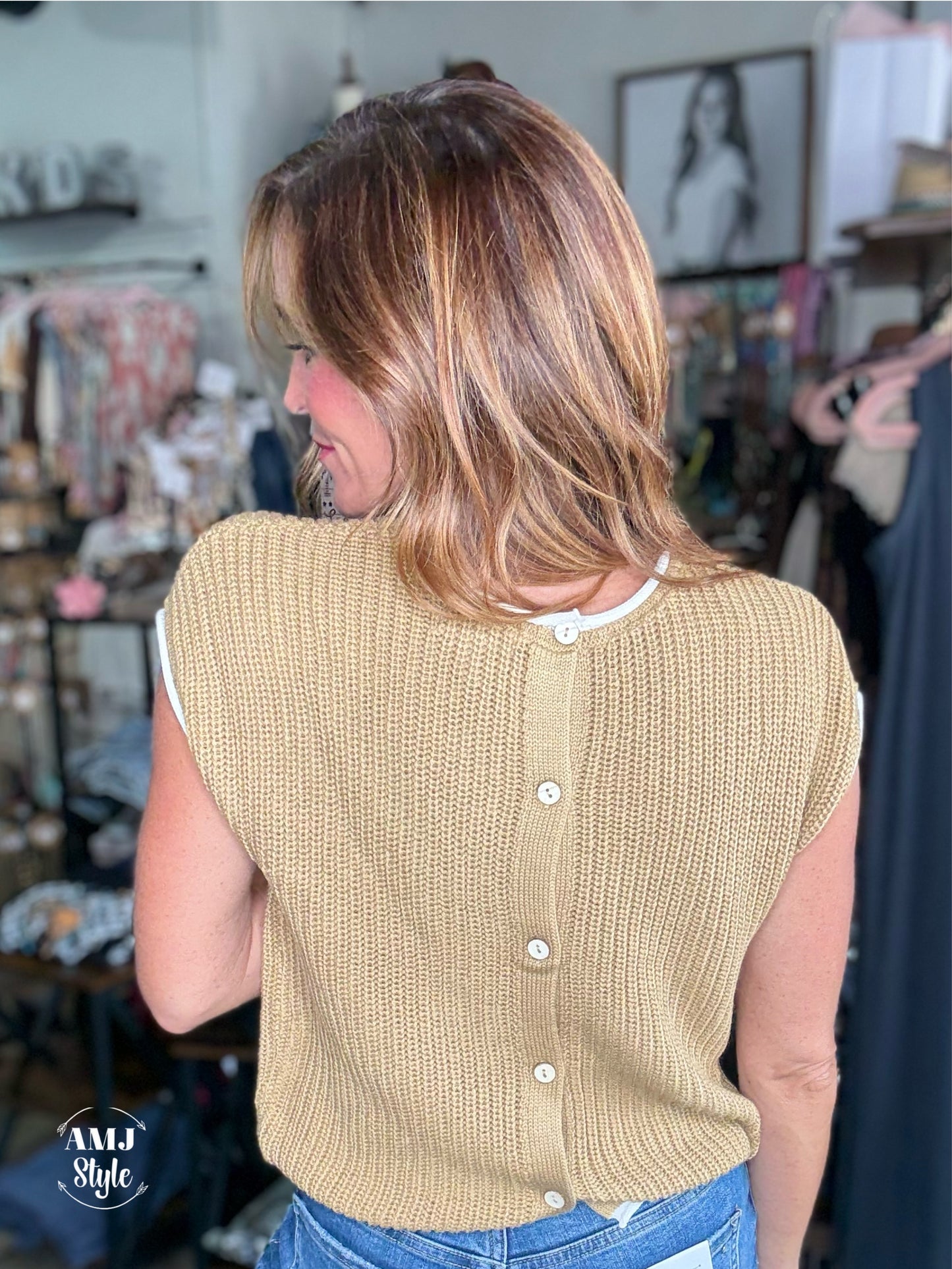 Toasted Marshmallow Sweater Top