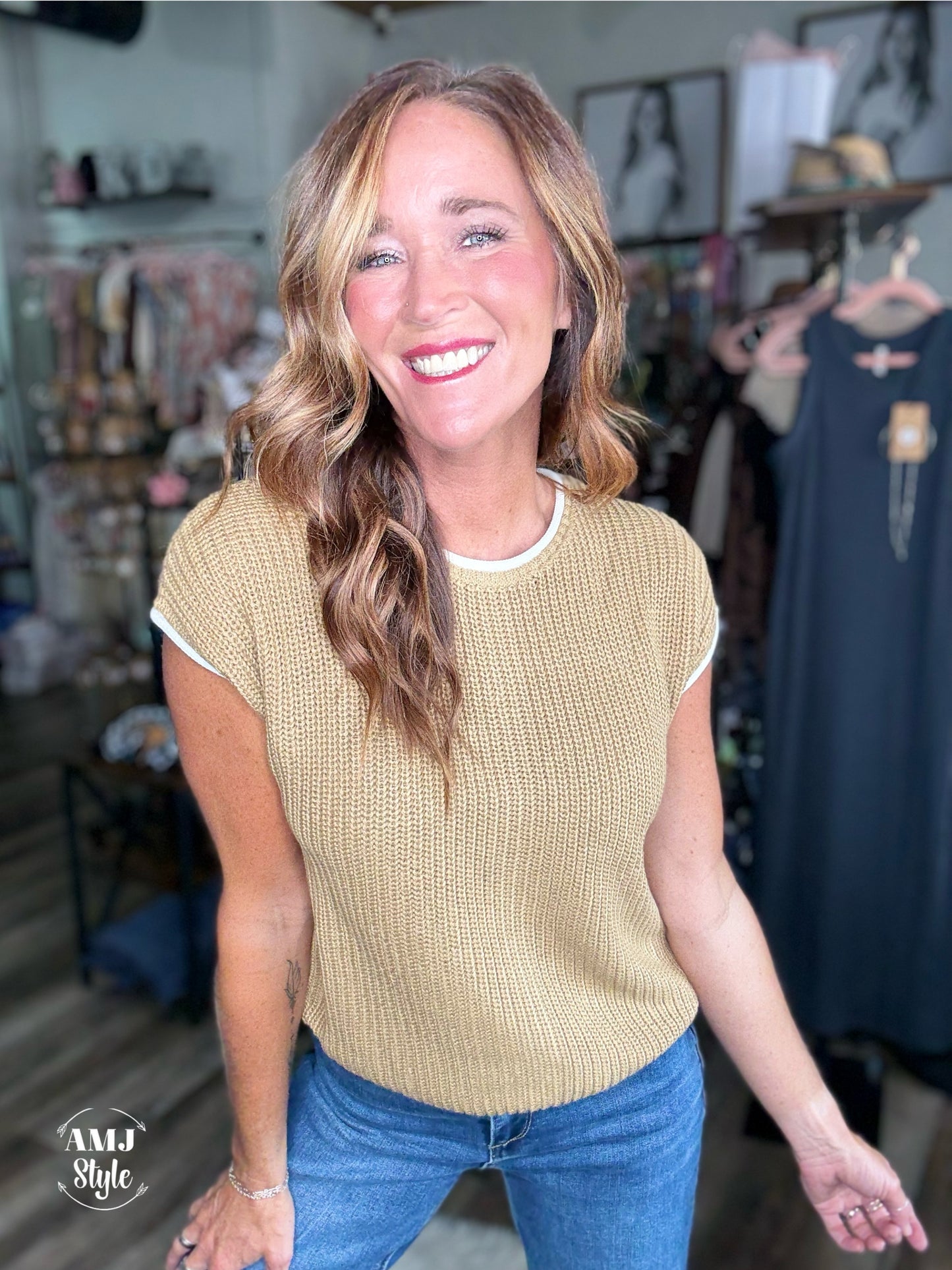 Toasted Marshmallow Sweater Top