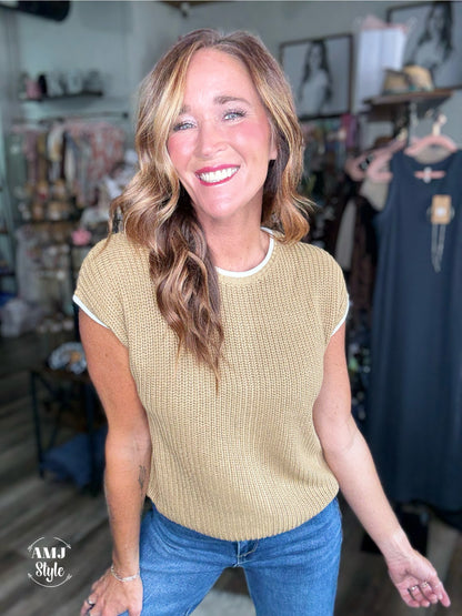 Toasted Marshmallow Sweater Top