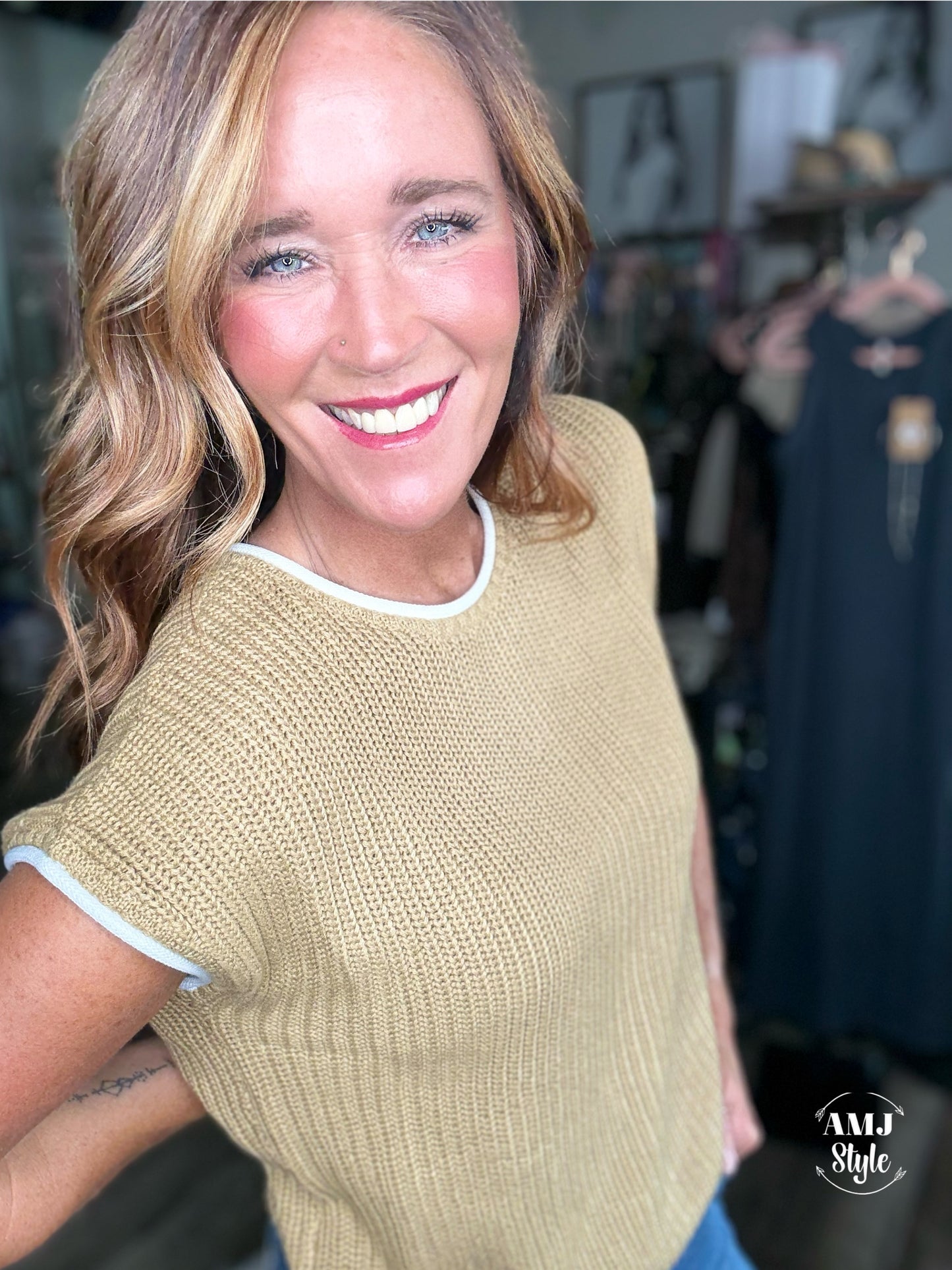Toasted Marshmallow Sweater Top
