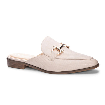 Score Dress Mule - Cream Lizzard