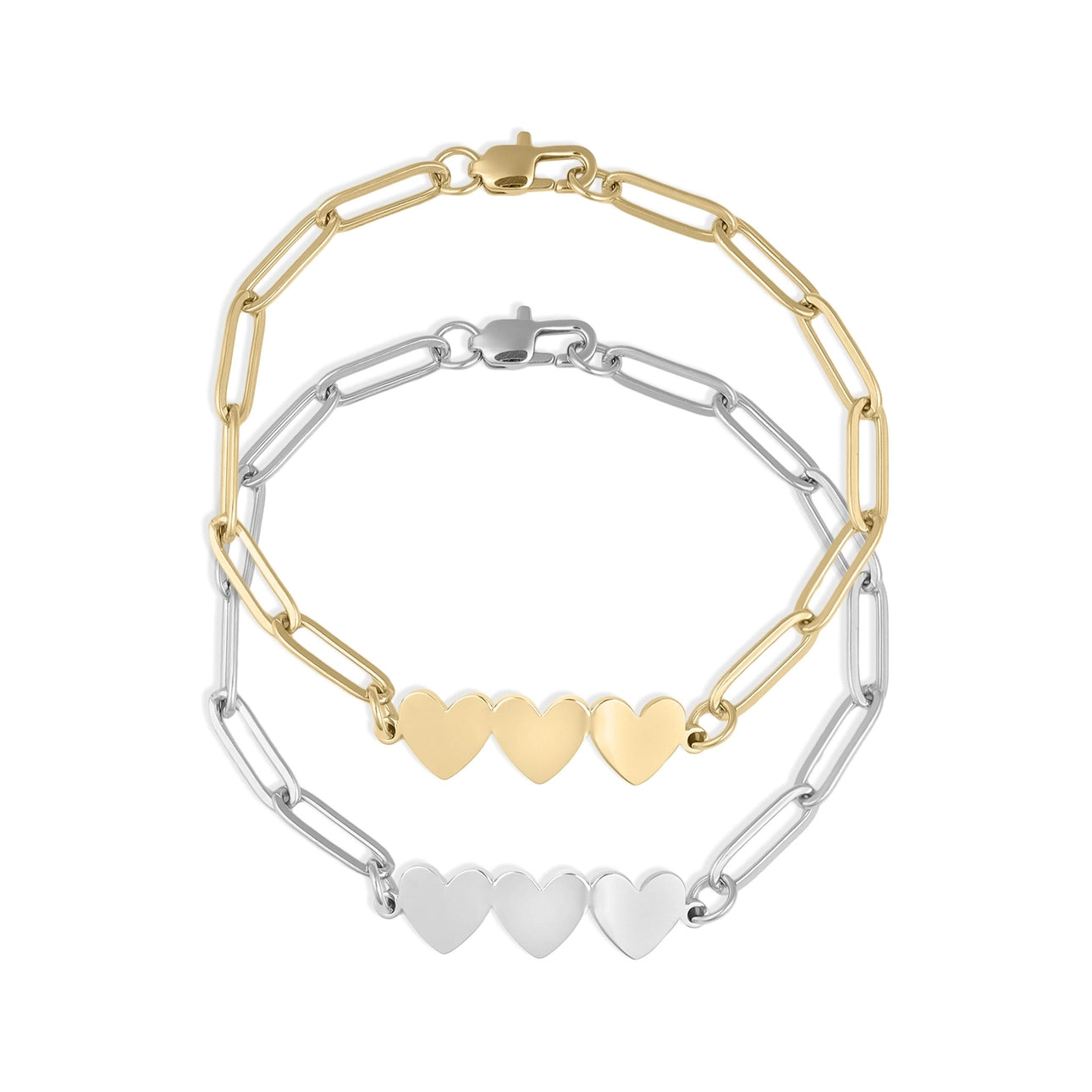 Heart Paperclip Bracelet