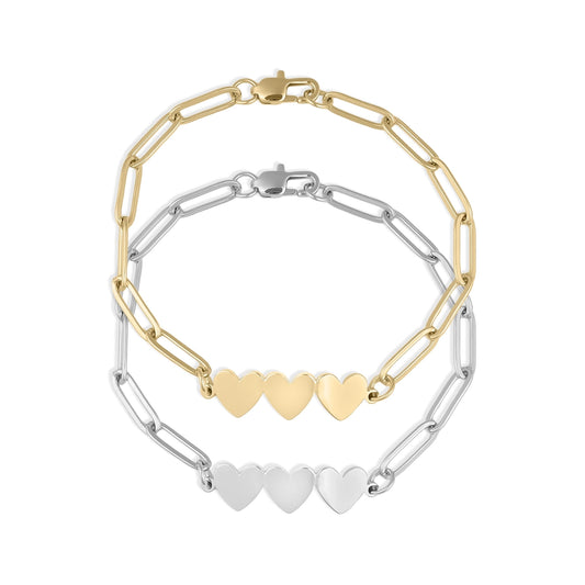 Heart Paperclip Bracelet