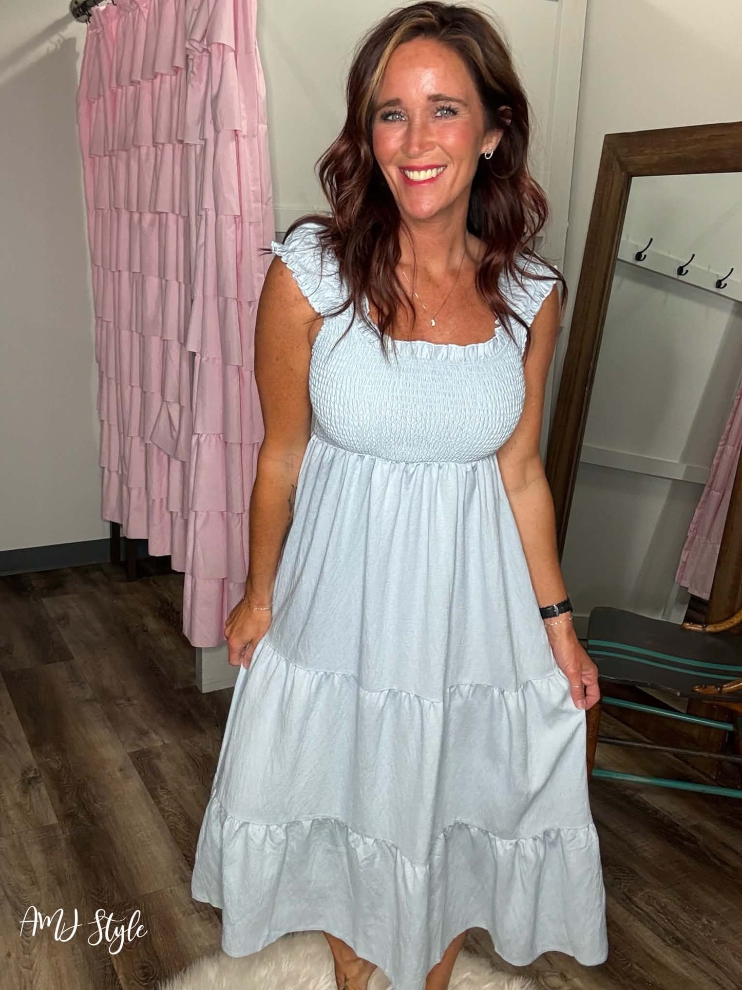 Serene Sky Midi Dress