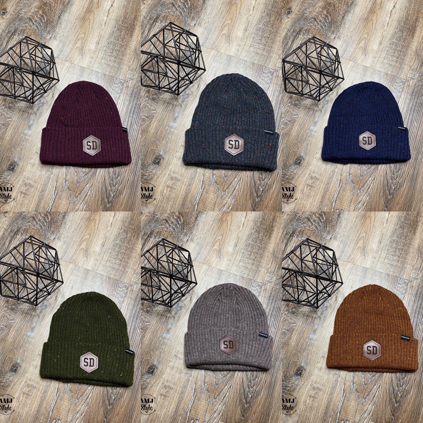 SD Leather Accent Beanie