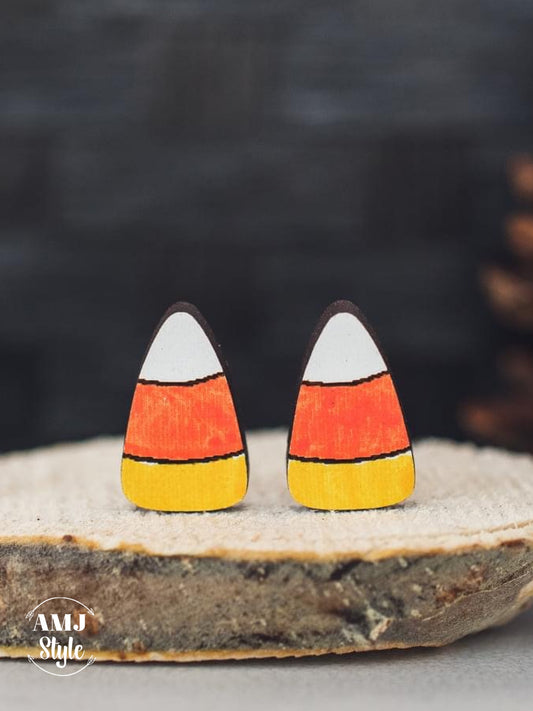 Candy Corn Wood Studs