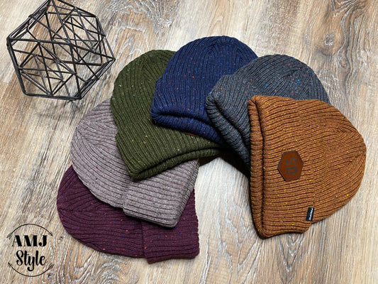 SD Leather Accent Beanie